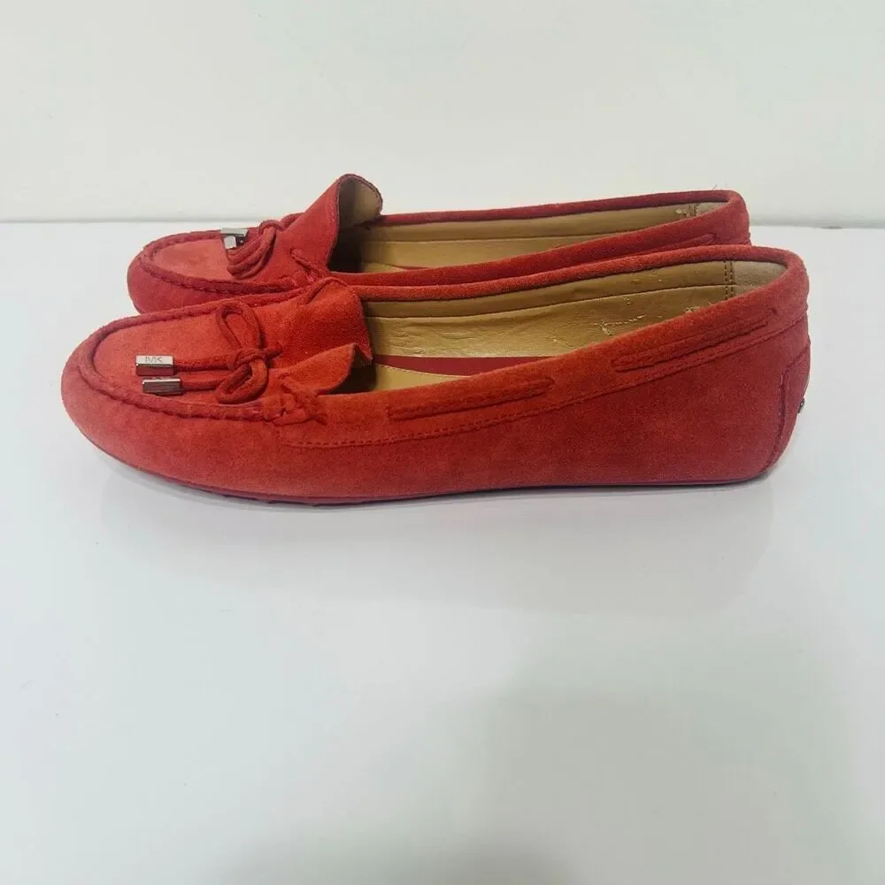 Michael Michael Kors Daisy Mocassins Suede Cinnamon Bow Loafer New but inner lin